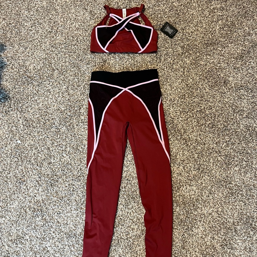 NWT Savage x Fenty X-Mesh High Waist Legging and Sports Bra